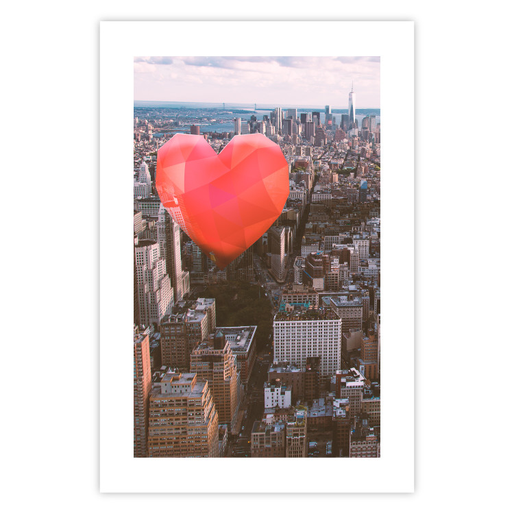 Wall Poster Heart of the City - heart-shaped balloon against the backdrop of architecture 120457 additionalImage 19