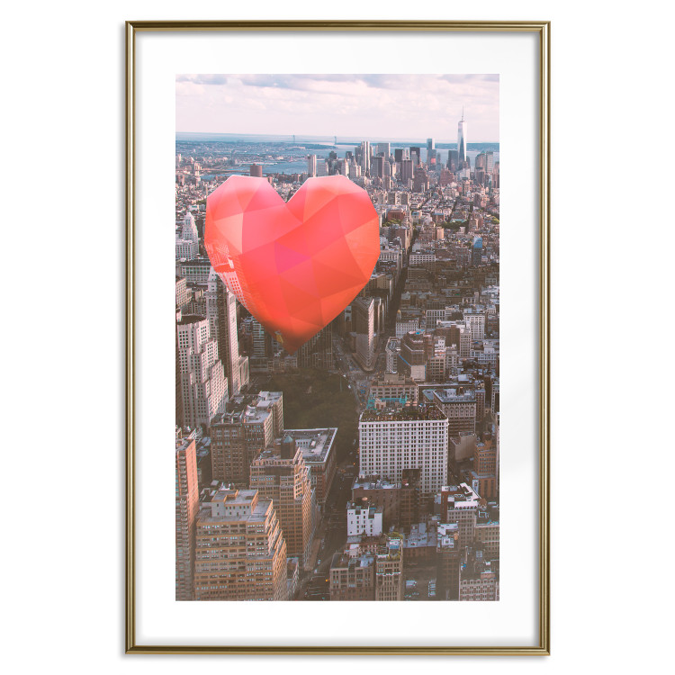 Wall Poster Heart of the City - heart-shaped balloon against the backdrop of architecture 120457 additionalImage 14