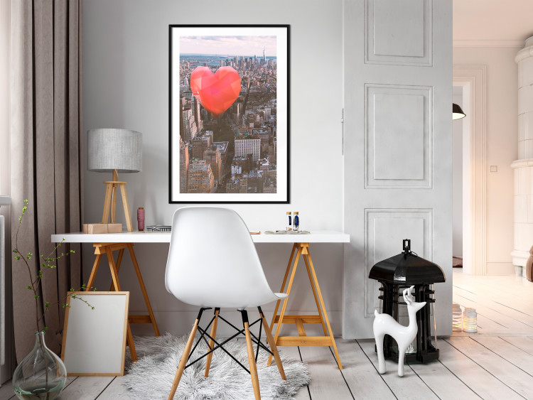 Wall Poster Heart of the City - heart-shaped balloon against the backdrop of architecture 120457 additionalImage 4