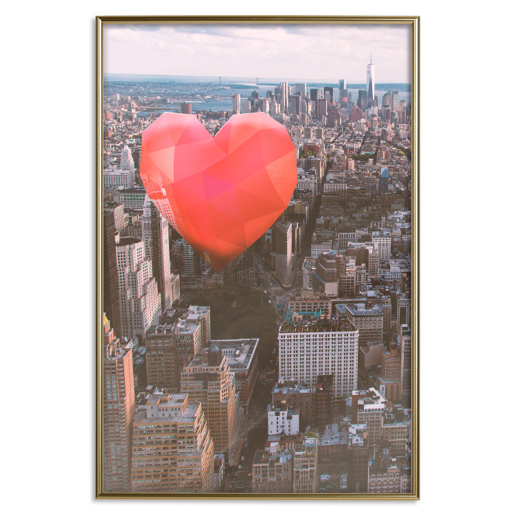 Wall Poster Heart of the City - heart-shaped balloon against the backdrop of architecture 120457 additionalImage 16
