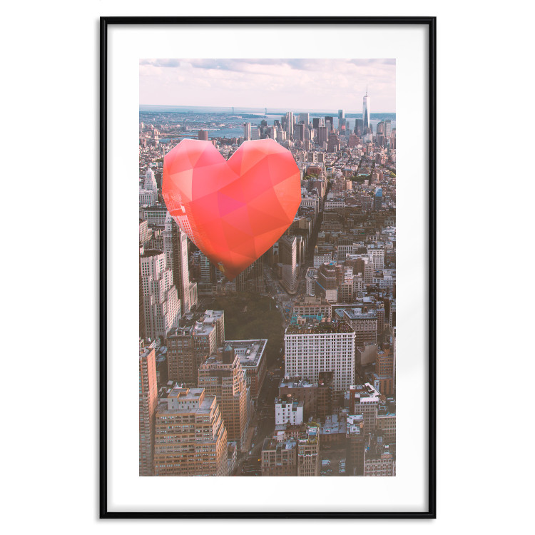 Wall Poster Heart of the City - heart-shaped balloon against the backdrop of architecture 120457 additionalImage 15