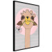 Poster Happy Llama - brown animal with a flower on an artistic colorful background 122757 additionalThumb 10