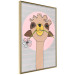 Poster Happy Llama - brown animal with a flower on an artistic colorful background 122757 additionalThumb 12