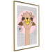Poster Happy Llama - brown animal with a flower on an artistic colorful background 122757 additionalThumb 6
