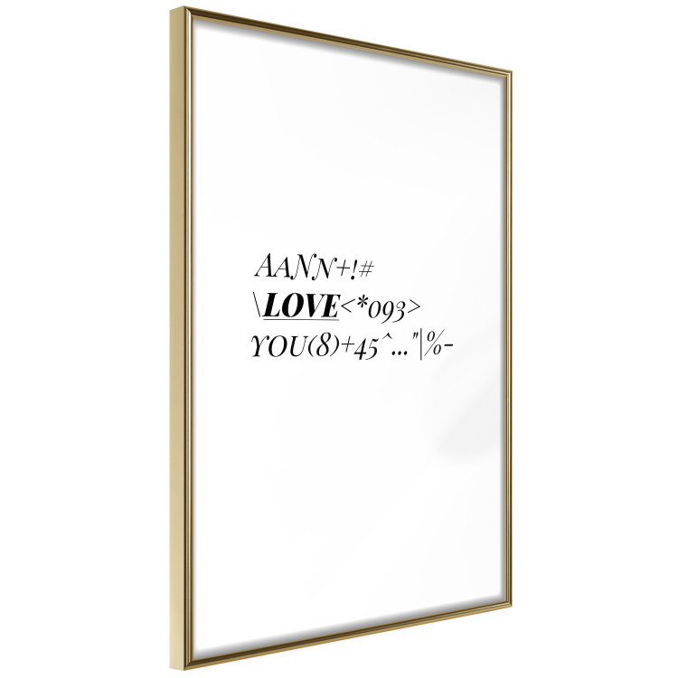Poster Love Code - English text with numbers and symbols on a white background 122957 additionalImage 8