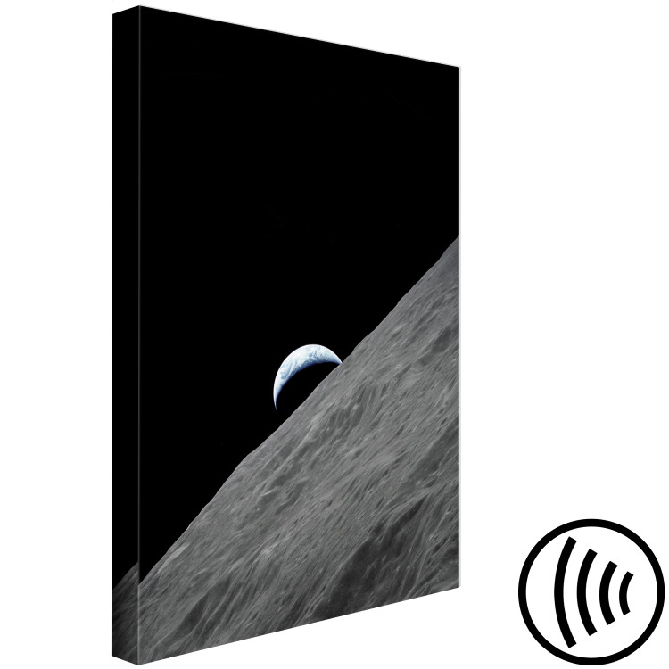 Canvas Print View of the Earth from the moon - a cosmic planet and cosmos landscape 123157 additionalImage 6
