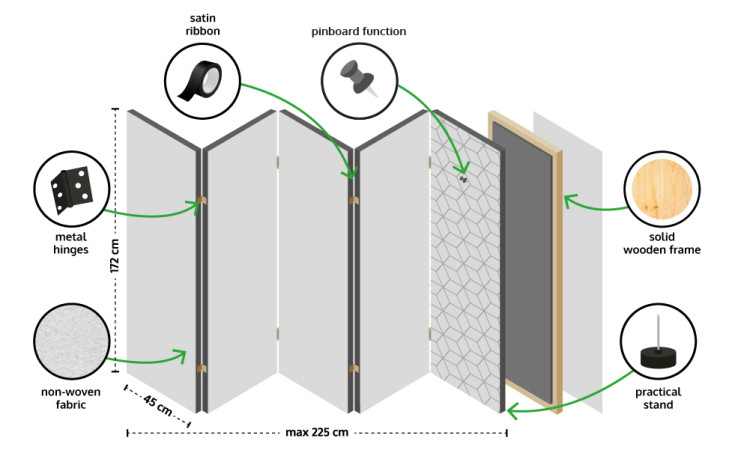 Folding Screen Amazonian Wall II (5-piece) - light brown bamboo sticks 124157 additionalImage 8