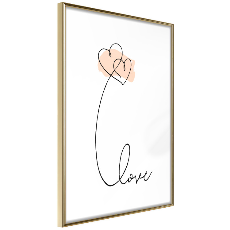 Wall Poster United in the Clouds - English text with hearts on a white background 125357 additionalImage 8