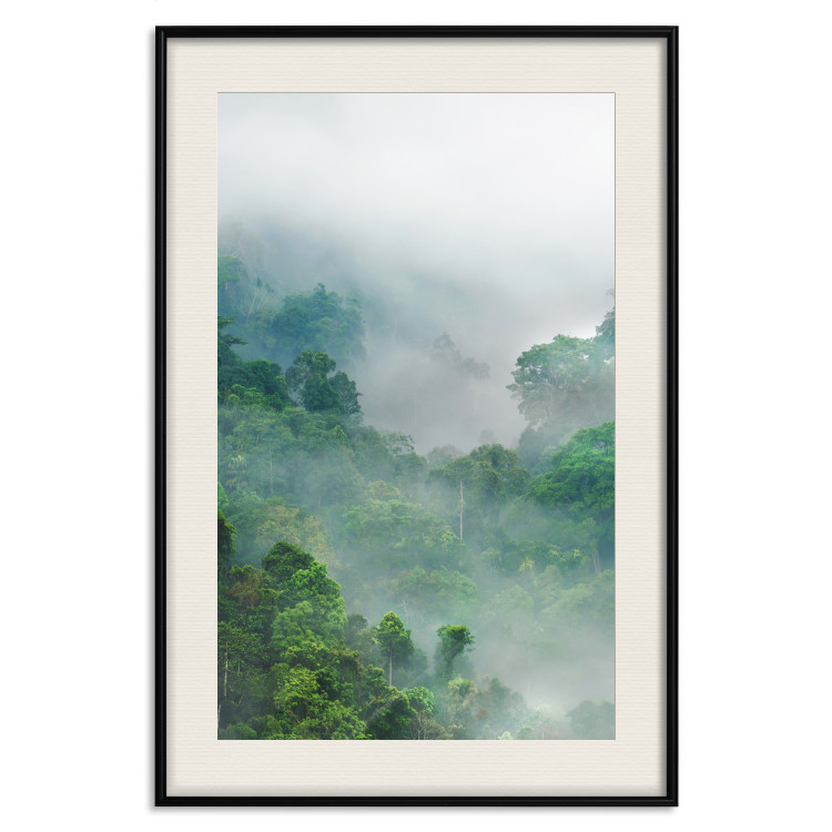 Wall Poster Exotic Adventure - landscape of a forest surrounded by mist on a mountain range 125757 additionalImage 18
