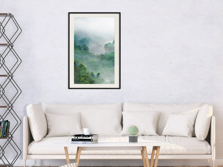 Wall Poster Exotic Adventure - landscape of a forest surrounded by mist on a mountain range 125757 additionalImage 22