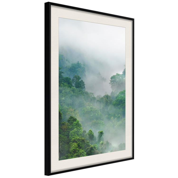 Wall Poster Exotic Adventure - landscape of a forest surrounded by mist on a mountain range 125757 additionalImage 3
