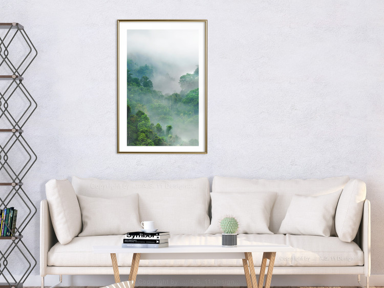 Wall Poster Exotic Adventure - landscape of a forest surrounded by mist on a mountain range 125757 additionalImage 15