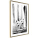 Poster Forest Love - pair of wolves lying on a rock in black and white style 126357 additionalThumb 7
