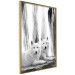 Poster Forest Love - pair of wolves lying on a rock in black and white style 126357 additionalThumb 12