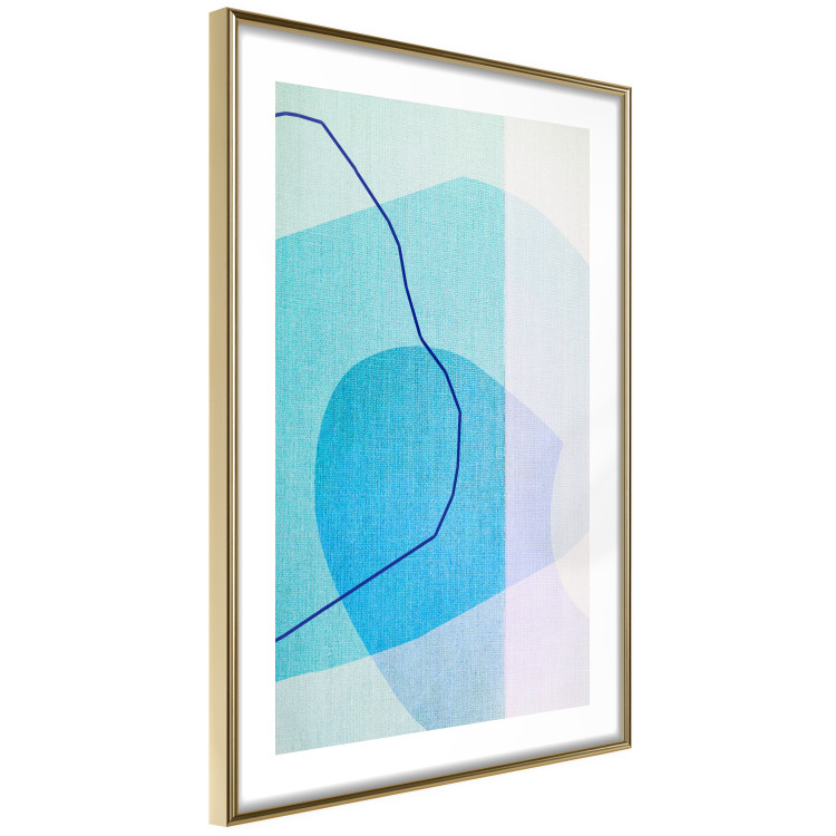 Poster Azure Butterfly - abstract composition on a blue texture 126557 additionalImage 9
