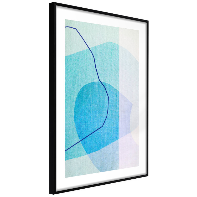 Poster Azure Butterfly - abstract composition on a blue texture 126557 additionalImage 6