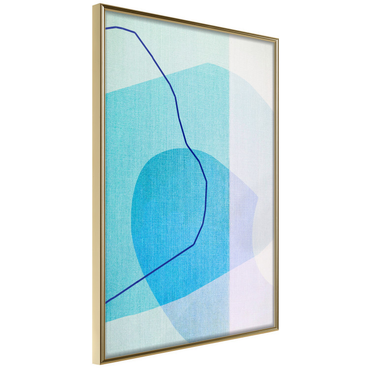 Poster Azure Butterfly - abstract composition on a blue texture 126557 additionalImage 14