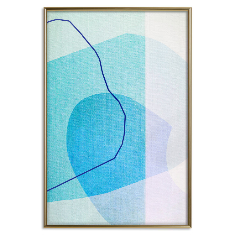 Poster Azure Butterfly - abstract composition on a blue texture 126557 additionalImage 21