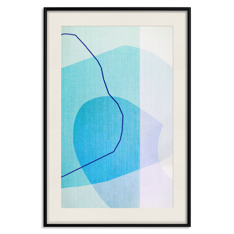 Poster Azure Butterfly - abstract composition on a blue texture 126557 additionalImage 19