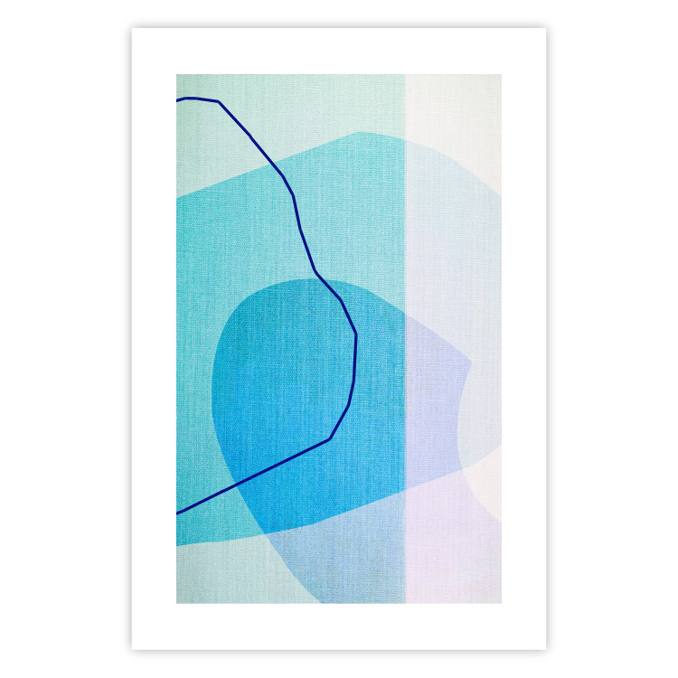 Poster Azure Butterfly - abstract composition on a blue texture 126557 additionalImage 25