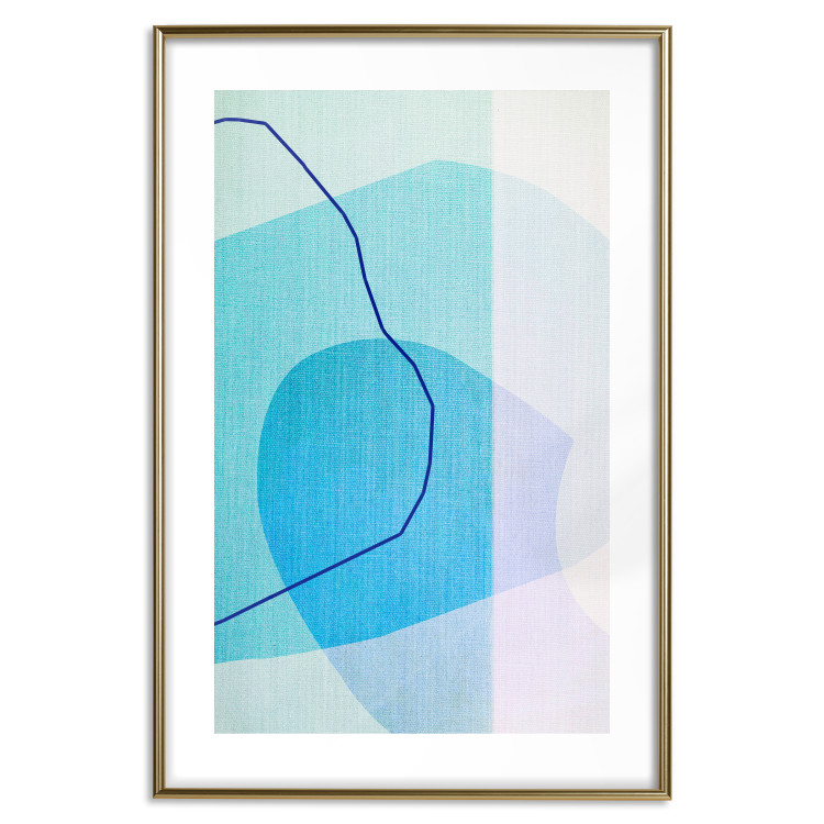 Poster Azure Butterfly - abstract composition on a blue texture 126557 additionalImage 16