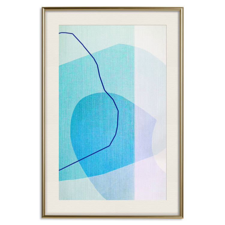 Poster Azure Butterfly - abstract composition on a blue texture 126557 additionalImage 20