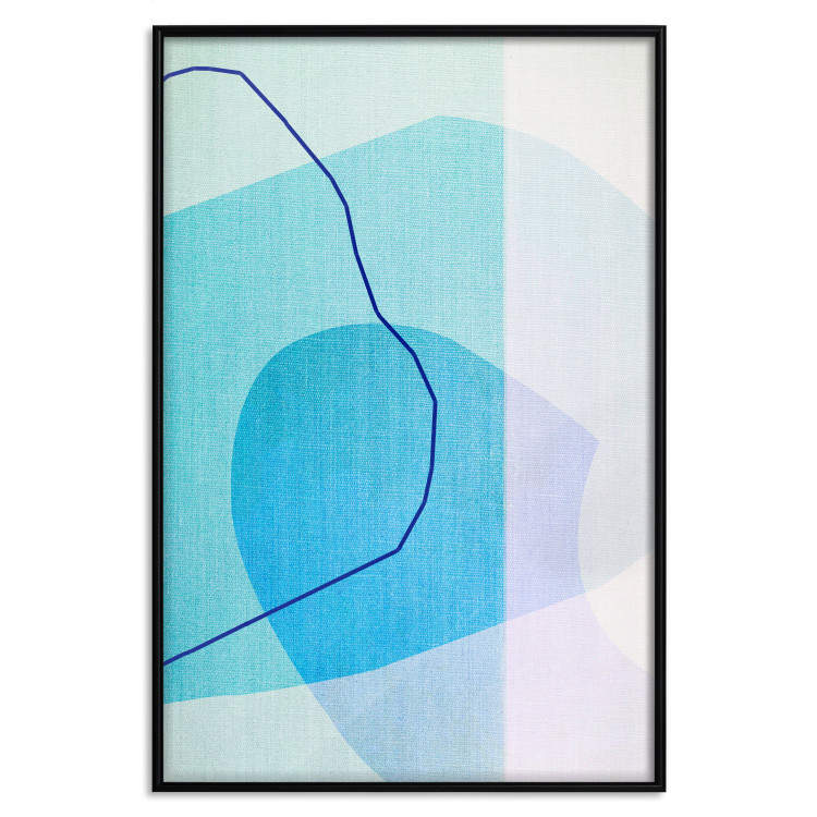 Poster Azure Butterfly - abstract composition on a blue texture 126557 additionalImage 18