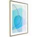 Poster Azure Butterfly - abstract composition on a blue texture 126557 additionalThumb 9