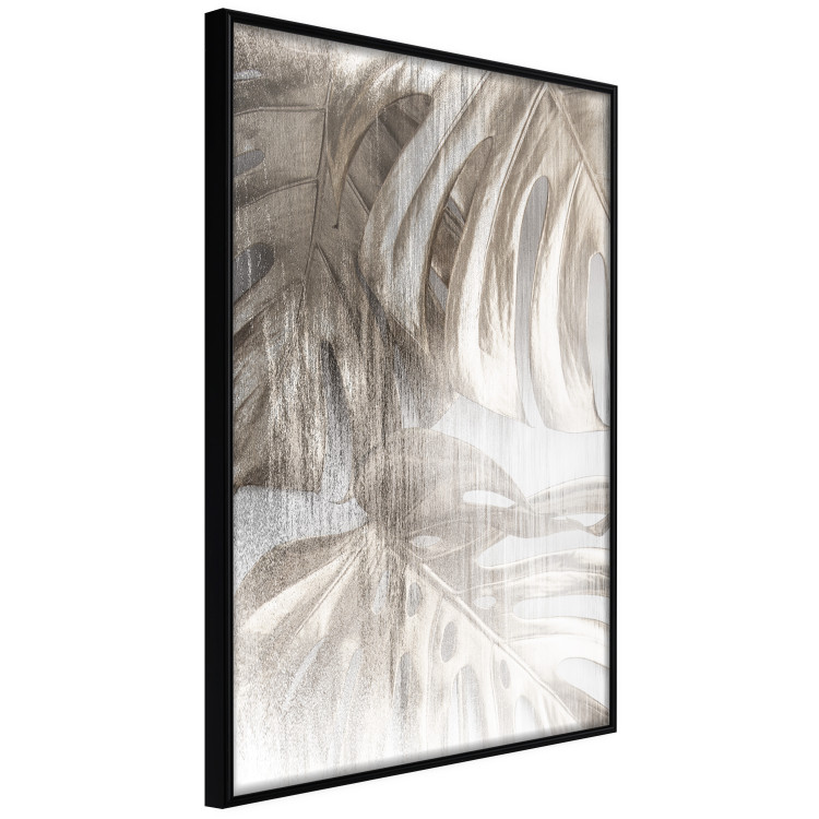 Wall Poster Rough Nature - plant with monstera leaves on blurred texture 127957 additionalImage 10