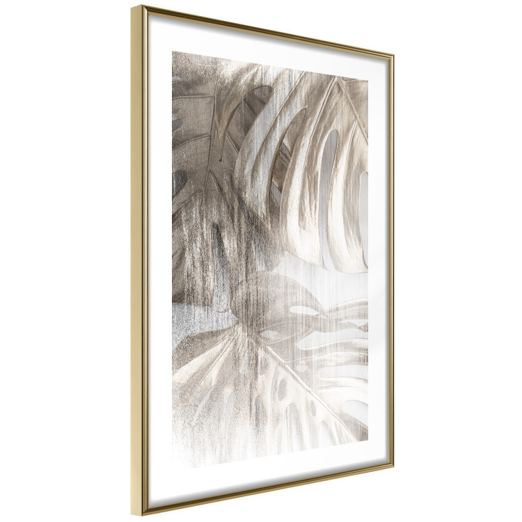 Wall Poster Rough Nature - plant with monstera leaves on blurred texture 127957 additionalImage 8