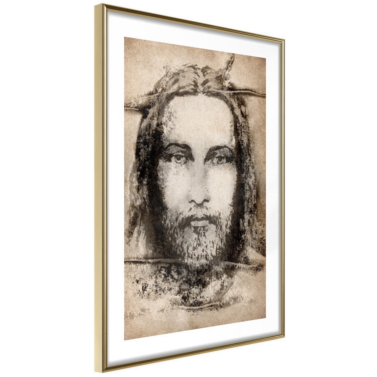 Poster Turin Shroud in Sepia - brown sacred composition with the face of the saint 129357 additionalImage 9