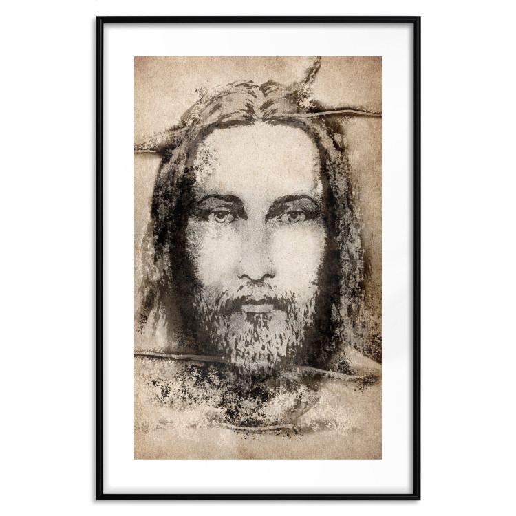 Poster Turin Shroud in Sepia - brown sacred composition with the face of the saint 129357 additionalImage 15