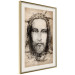 Poster Turin Shroud in Sepia - brown sacred composition with the face of the saint 129357 additionalThumb 3