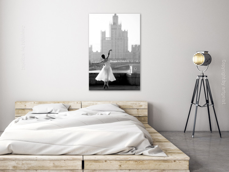 Canvas Dance over the River (1-piece) Vertical - cityscape photograph with a woman 129757 additionalImage 3