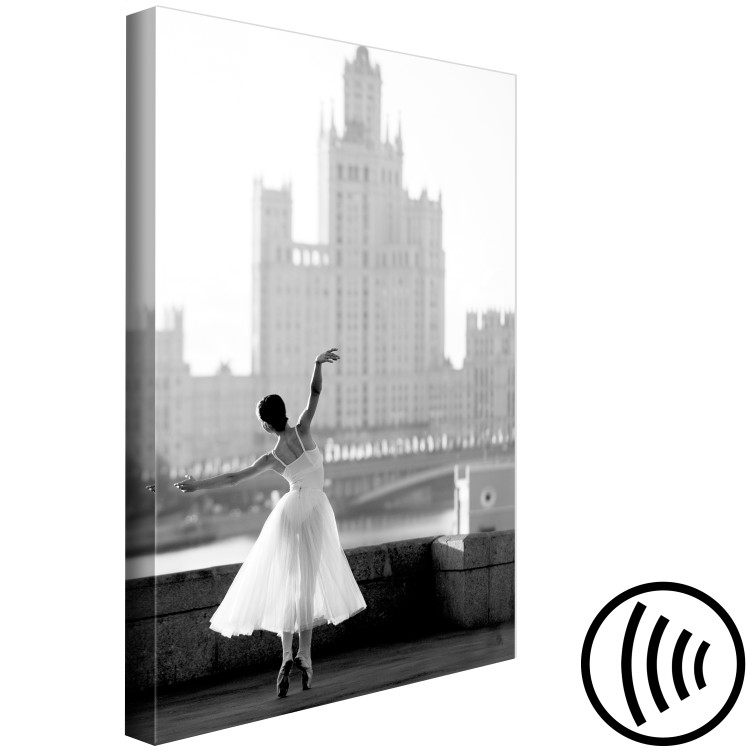 Canvas Dance over the River (1-piece) Vertical - cityscape photograph with a woman 129757 additionalImage 6