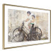 Wall Poster Carefree - retro black bicycle against a wall painted with children 130457 additionalThumb 11