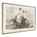 Wall Poster Carefree - retro black bicycle against a wall painted with children 130457 additionalThumb 7