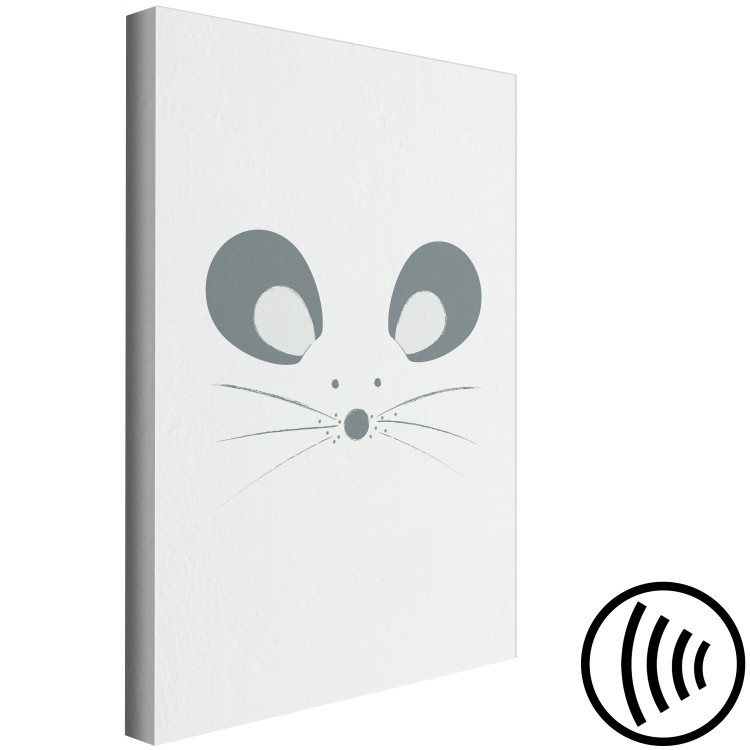 Canvas Print Curious Mouse (1-piece) Vertical - funny pastel animal 130557 additionalImage 6