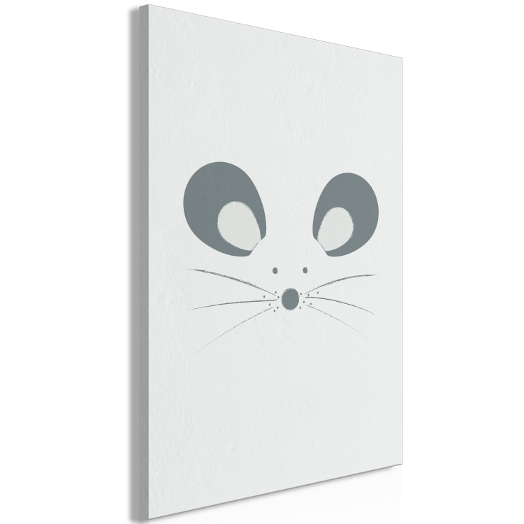 Canvas Print Curious Mouse (1-piece) Vertical - funny pastel animal 130557 additionalImage 2