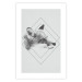 Wall Poster Sly Fox - portrait of an animal in sketch form on a solid background 130757 additionalThumb 19