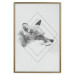 Wall Poster Sly Fox - portrait of an animal in sketch form on a solid background 130757 additionalThumb 21