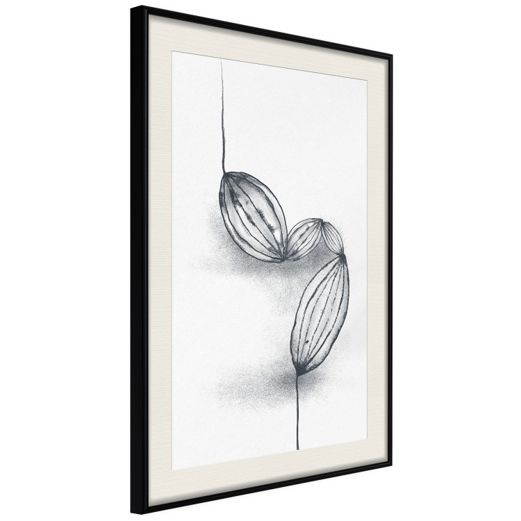 Wall Poster Cocoa Beans - line art of cocoa beans on a contrasting white background 131957 additionalImage 2