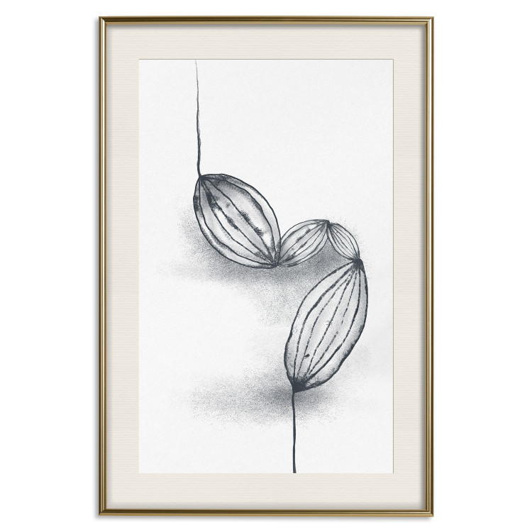 Wall Poster Cocoa Beans - line art of cocoa beans on a contrasting white background 131957 additionalImage 27