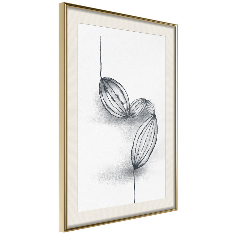 Wall Poster Cocoa Beans - line art of cocoa beans on a contrasting white background 131957 additionalImage 3