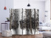Folding Screen Trees - Winter II (5-piece) - abstraction amidst a snowy forest 132957 additionalThumb 2
