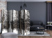 Folding Screen Trees - Winter II (5-piece) - abstraction amidst a snowy forest 132957 additionalThumb 4