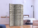 Room Divider Screen Brick Wall: Minimalism (3-piece) - composition in gray background 133457 additionalThumb 2