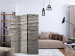Room Divider Screen Brick Wall: Minimalism (3-piece) - composition in gray background 133457 additionalThumb 4