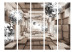 Folding Screen In the Wooden Tunnel II - abstract space with silver balls 133657 additionalThumb 3