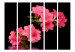 Room Divider Screen Azalea in Black II - romantic flowers on a black background 133957 additionalThumb 3